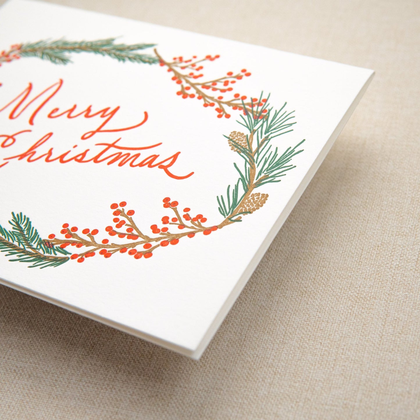 Merry Christmas Greenery Christmas Card | Set of 6
