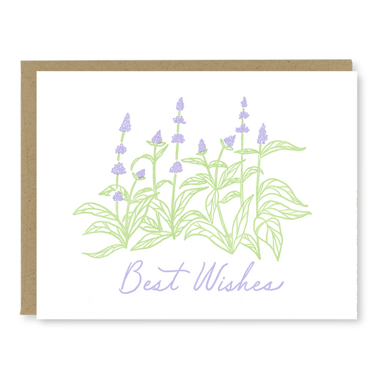 Best Wishes Card | Letterpress Congrats Card