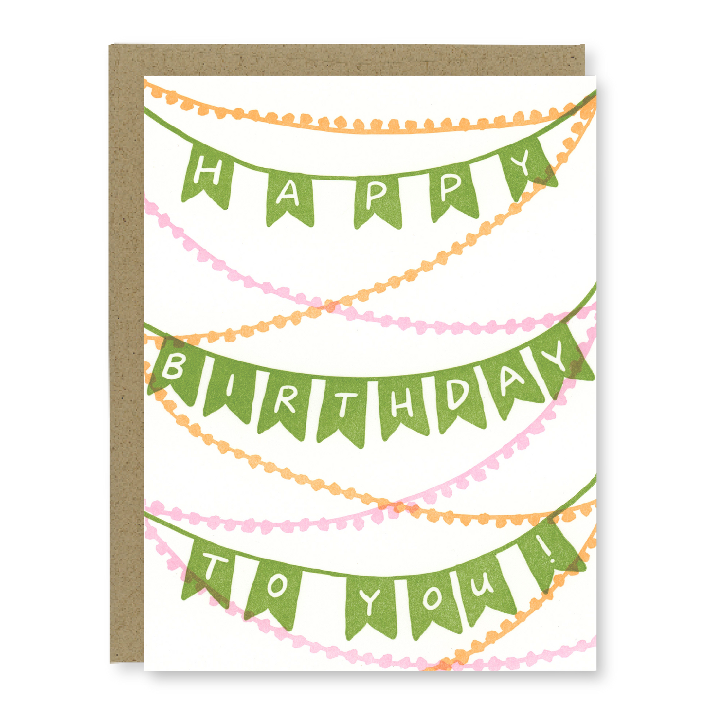 Happy Birthday Banner Card | Letterpress Birthday Card