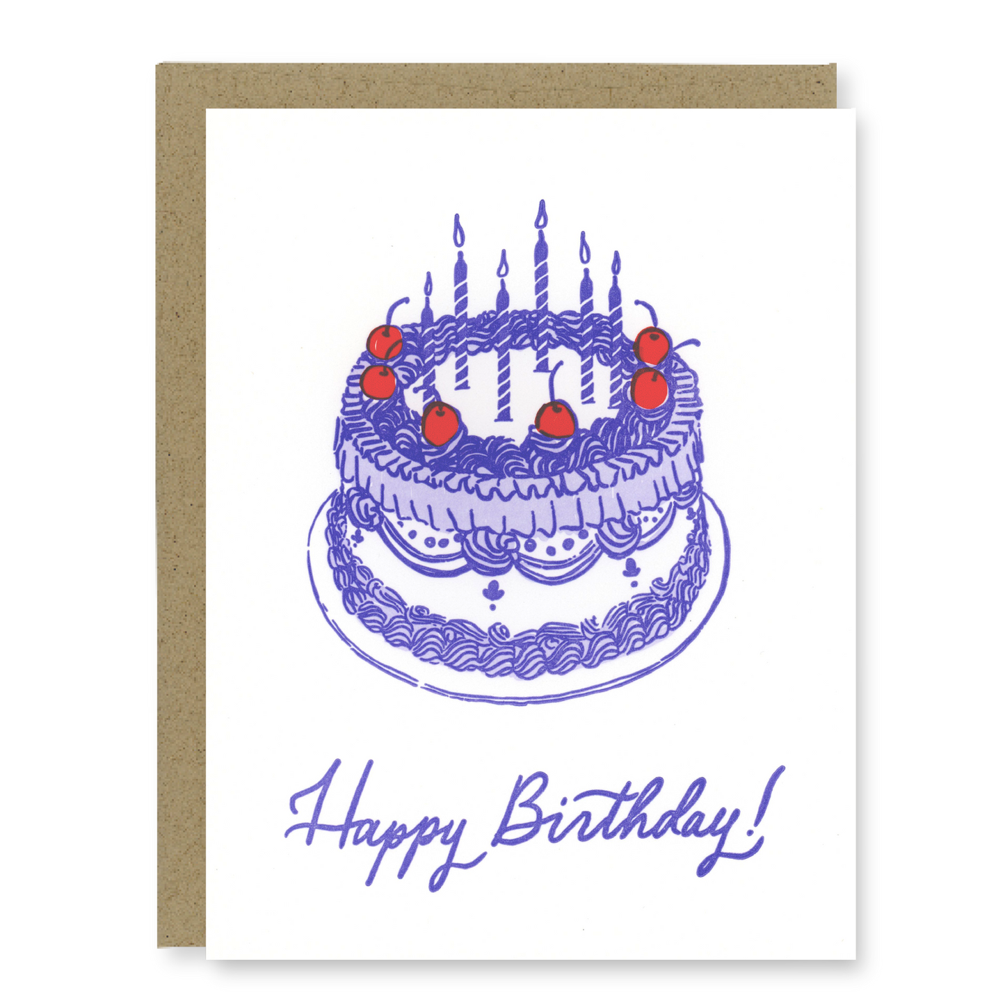 Birthday Cake Card | Letterpress Birthday Card