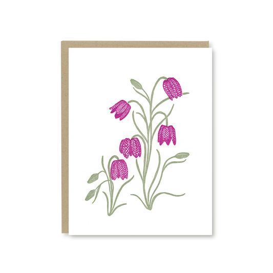 Guinea Henflower Blank Card