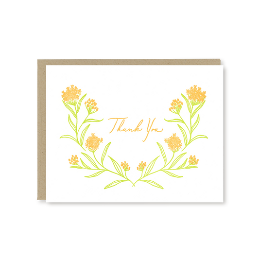 Butterfly Weed Thank You Card