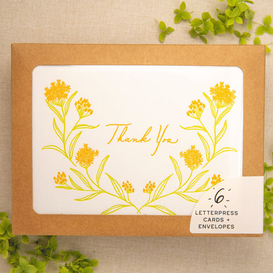 Butterfly Weed Thank You Card | Set of 6