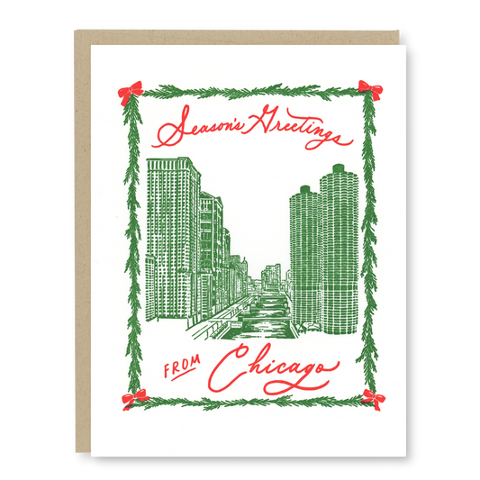 Chicago Holiday Card | Chicago Christmas Card | Letterpress Holiday Card