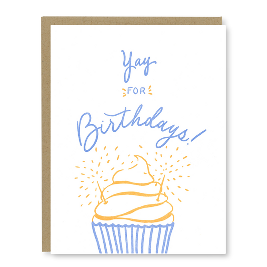 Cupcake Birthday Card | Letterpress Birthday Card