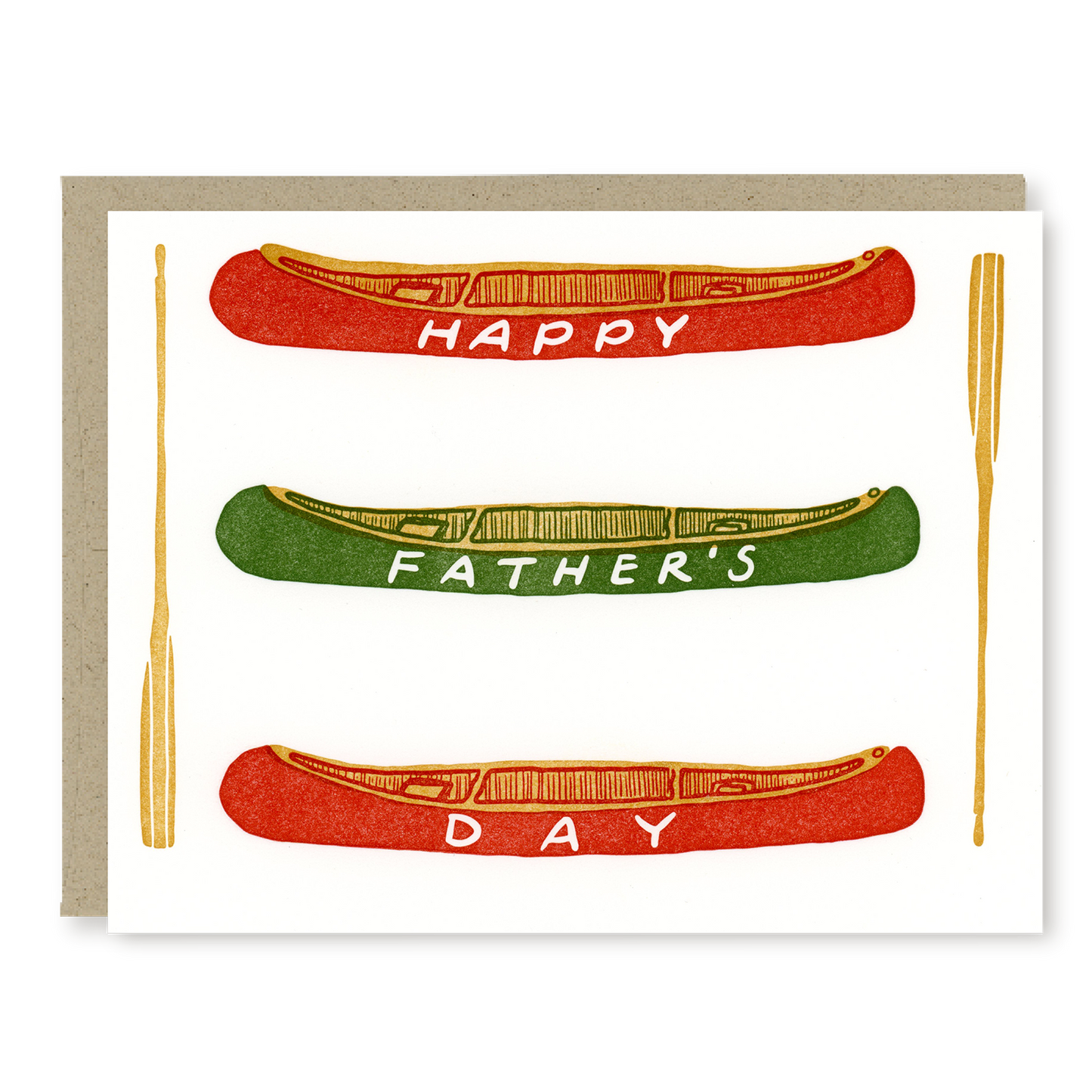 Father's Day Canoe | Father's Day Card | Letterpress Card