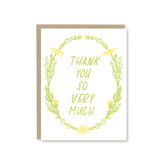 Wildfower Thank You Card