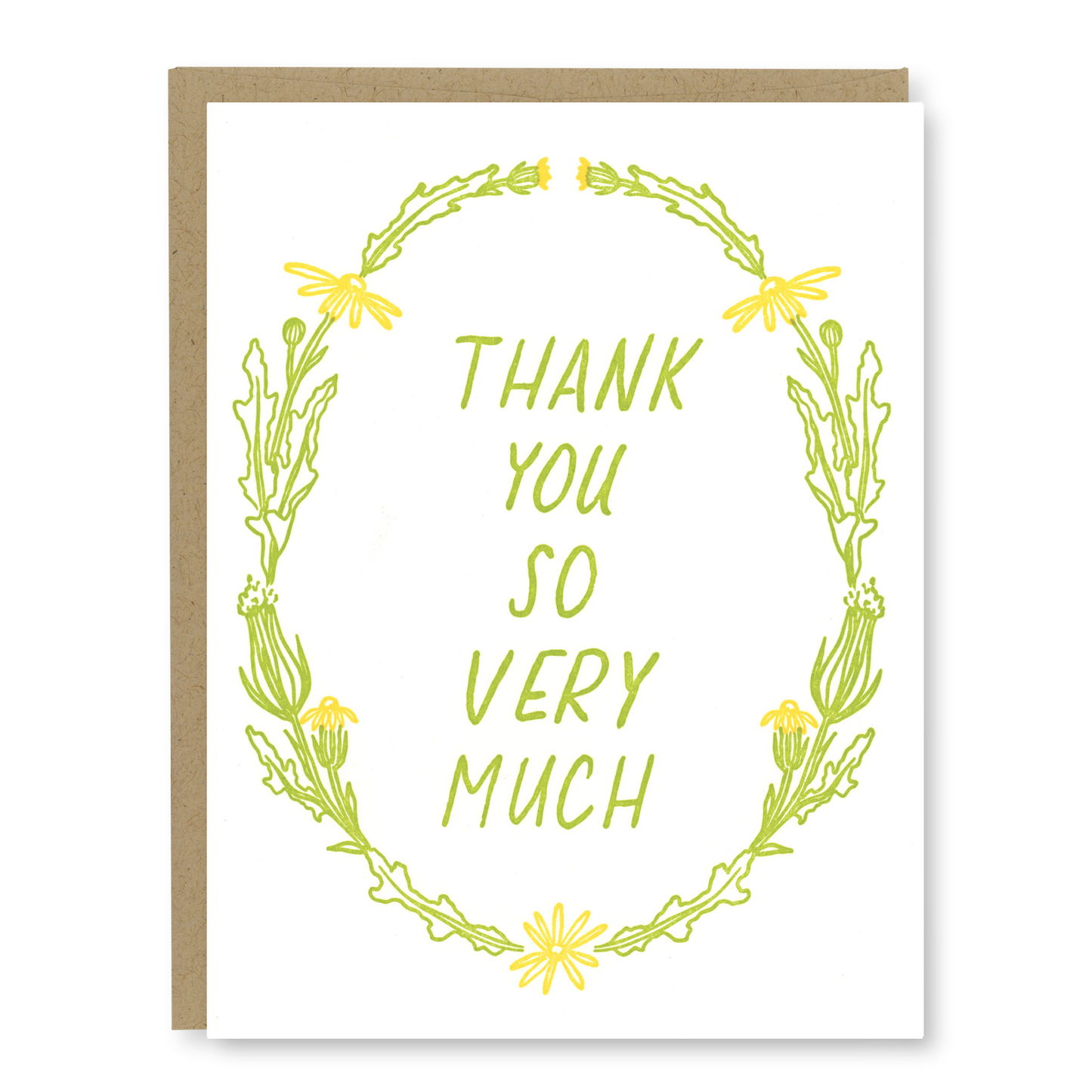 Dandelion Thank You Card | Letterpress Thank You Card