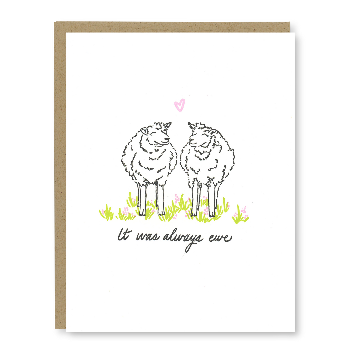 Always Ewe Love Card | Letterpress Love Card