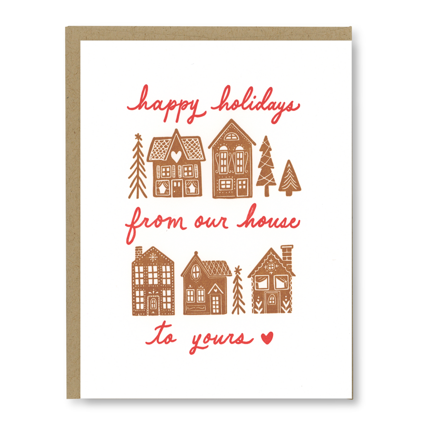 Gingerbread House Holiday Card | Letterpress Holiday Card