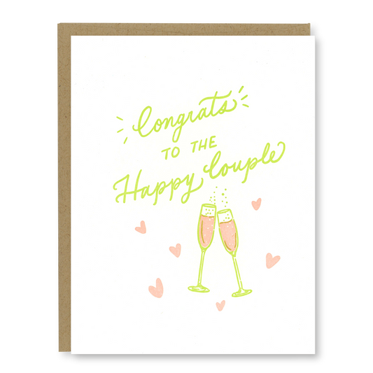 Cheers Wedding Card | Engagement Card | Letterpress Wedding Card