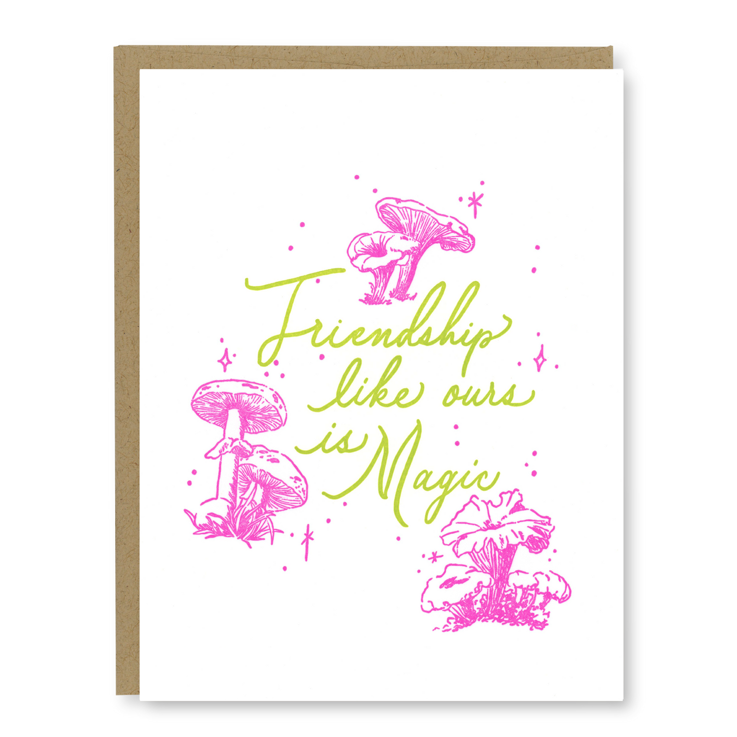 Mushroom Friendship Card | Letterpress Friendship Card