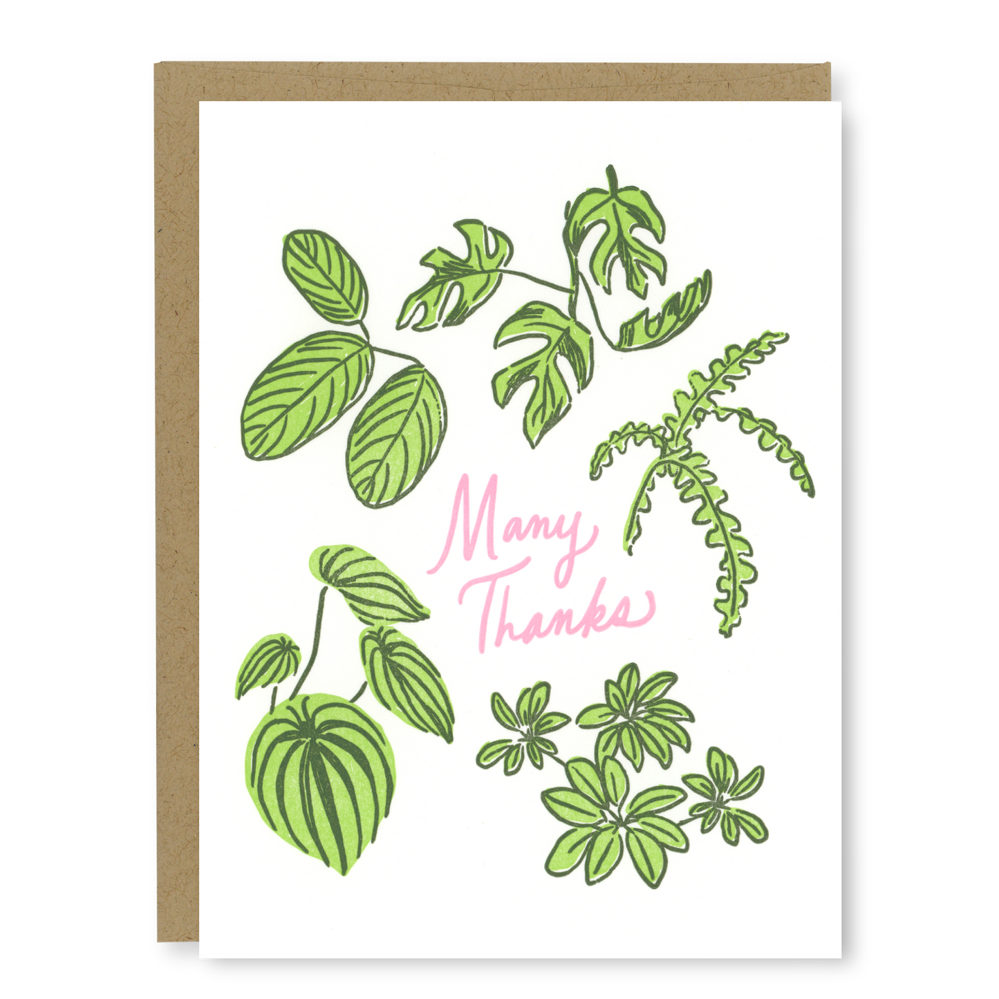 Houseplant Thank You Card | Letterpress Thank You Card
