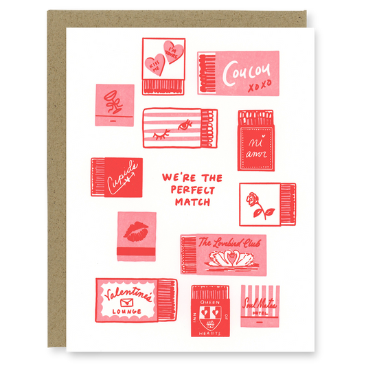 Matchbook Love Card | Valentine's Day Card | Letterpress Love Card