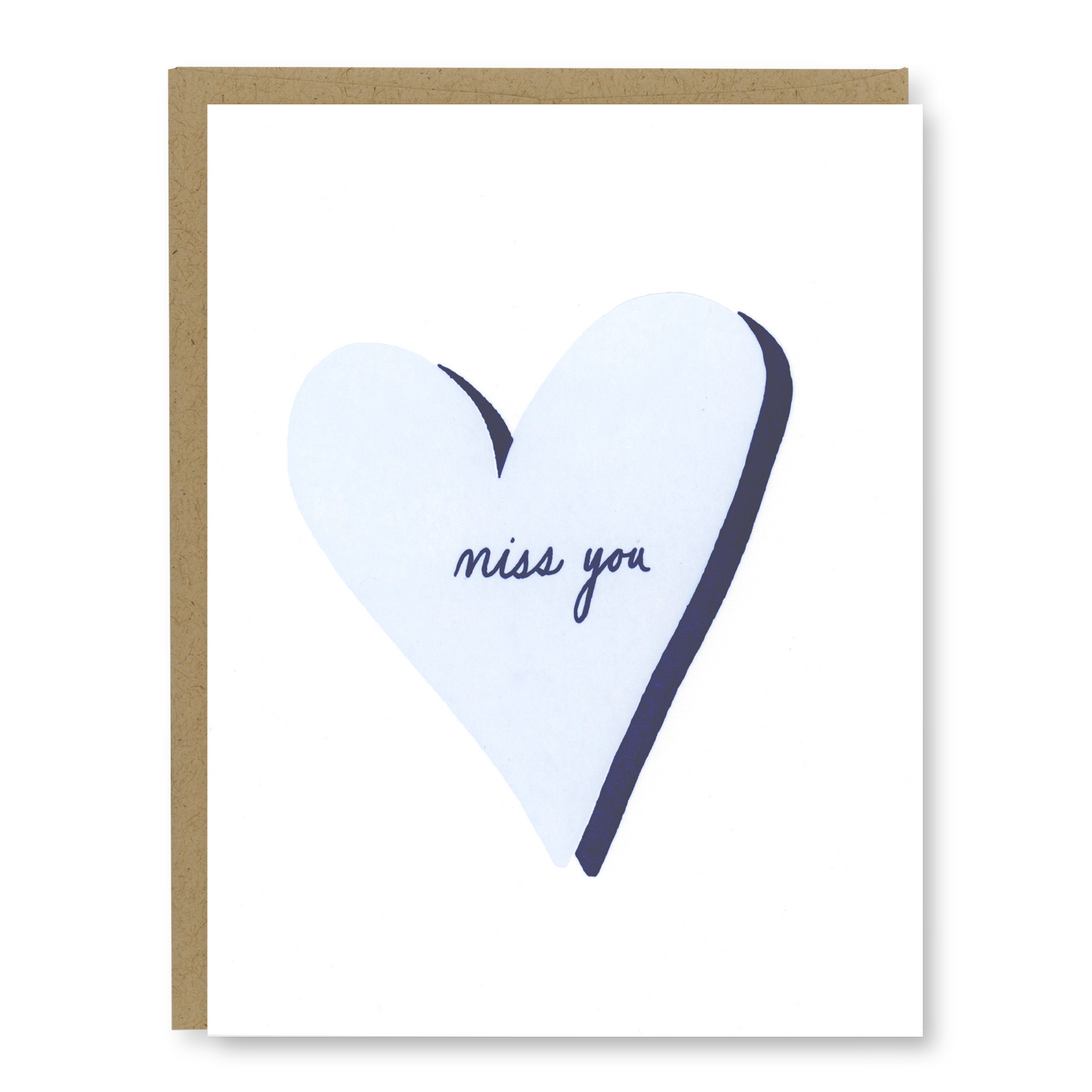 Miss You Card | Letterpress Greeting Card