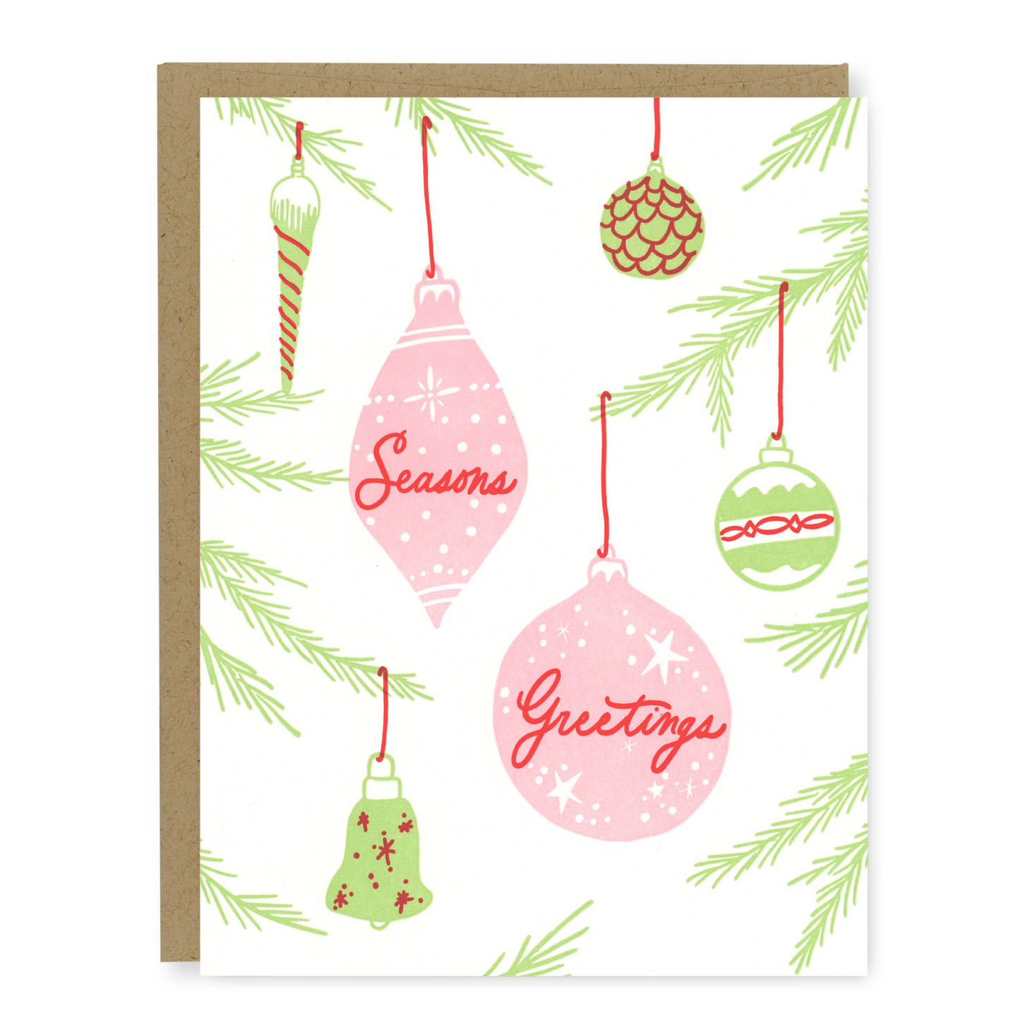 Ornament Christmas Card | Letterpress Holiday Card