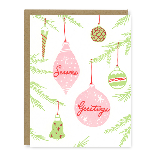 Ornament Christmas Card | Letterpress Holiday Card