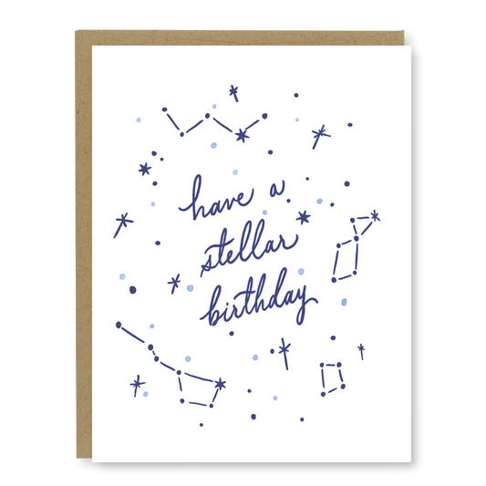 Stellar Birthday Card | Letterpress Birthday Card
