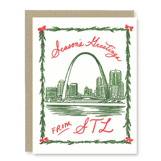 St. Louis Holiday Card | St. Louis Christmas Card | Letterpress Holiday Card