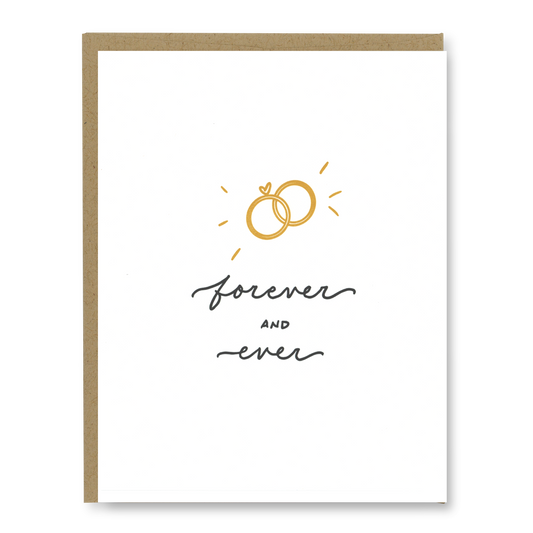 Wedding Rings Card | Engagement Card | Letterpress Wedding Card
