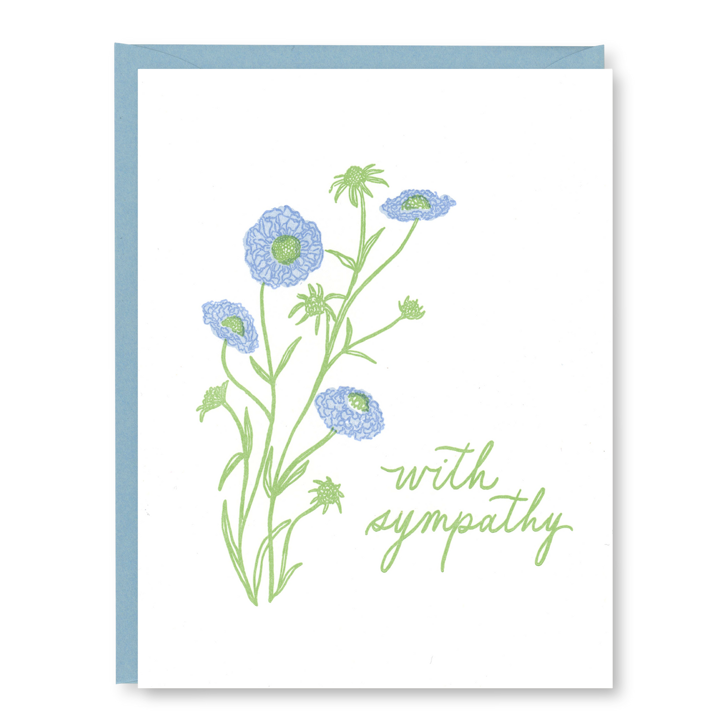 Floral Sympathy Card | Letterpress Sympathy Card